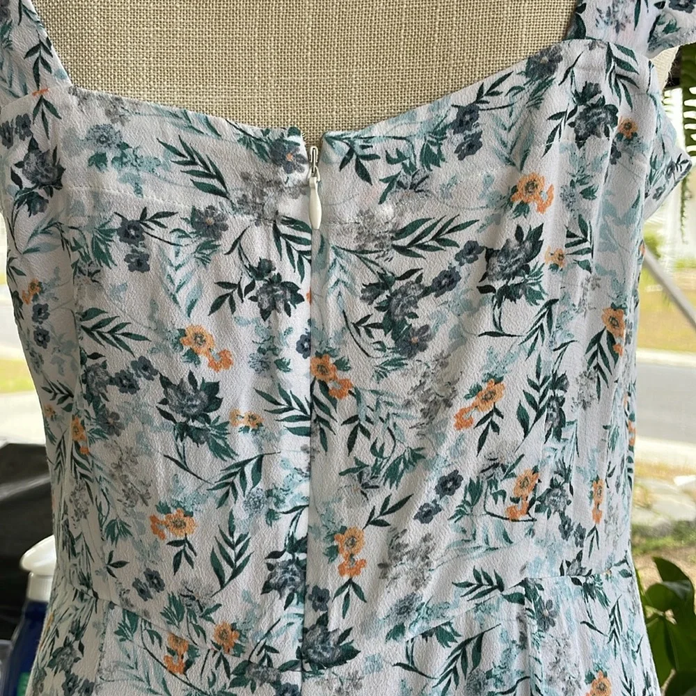 LOFT Floral Print Women's Midi Dress - Picture 2 of 8